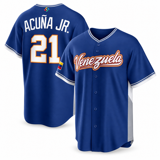 Camiseta de la Selección de Baseball de Venezuela (Acuña Jr. #21)
