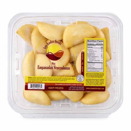 Los Andes Foods Mini Empanadas de Pollo – Mini Chicken Empanadas 25 Count