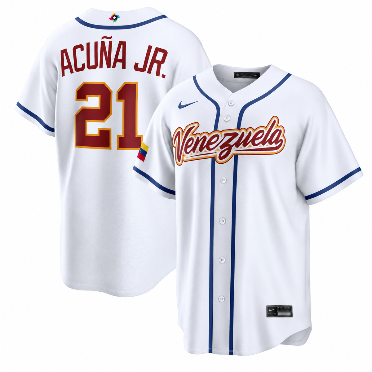 Camiseta de la Selección de Baseball de Venezuela (Acuña Jr. #21)