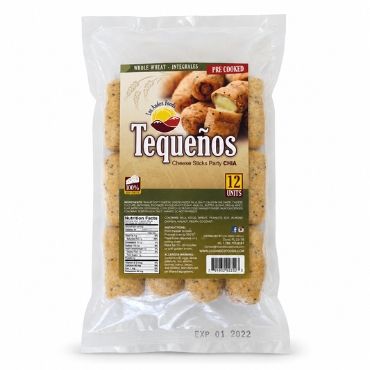 
Tequeños integrales con chía Los Andes Foods, empaque 12 unidades